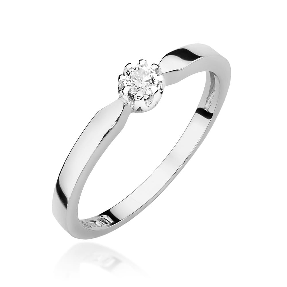 Inel Aur 9K cu Diamant Natural 0.10 ct
