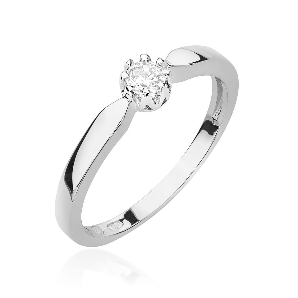 Inel Aur 9K cu Diamant Natural 0.15 ct