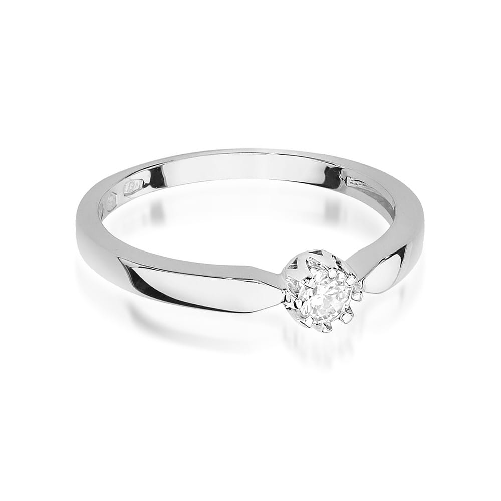 Inel Aur 9K cu Diamant Natural 0.15 ct