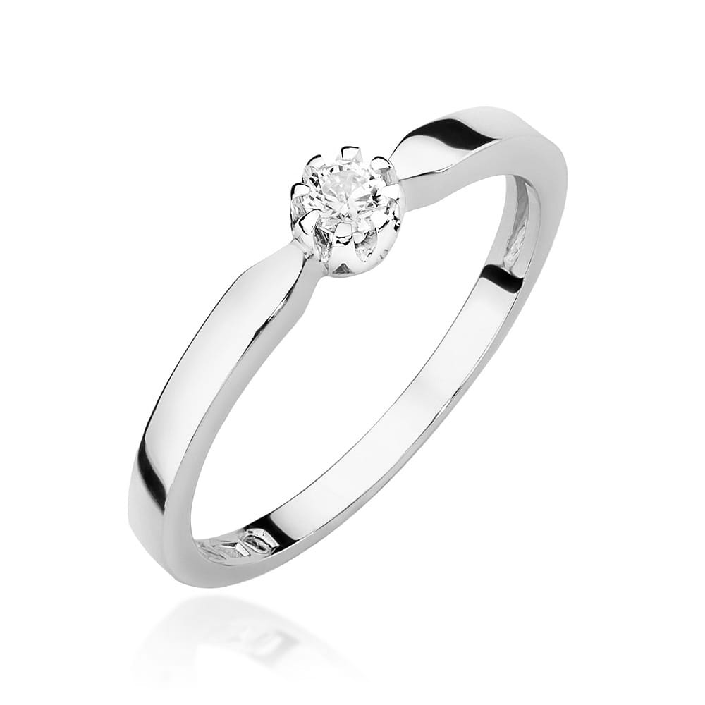 Inel Aur 9K cu Diamant Natural 0.08 ct