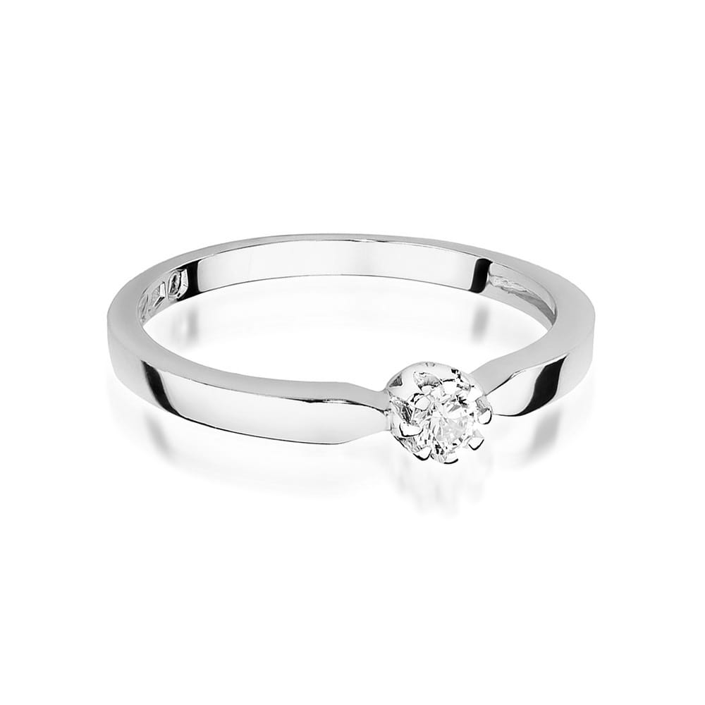 Inel Aur 9K cu Diamant Natural 0.08 ct