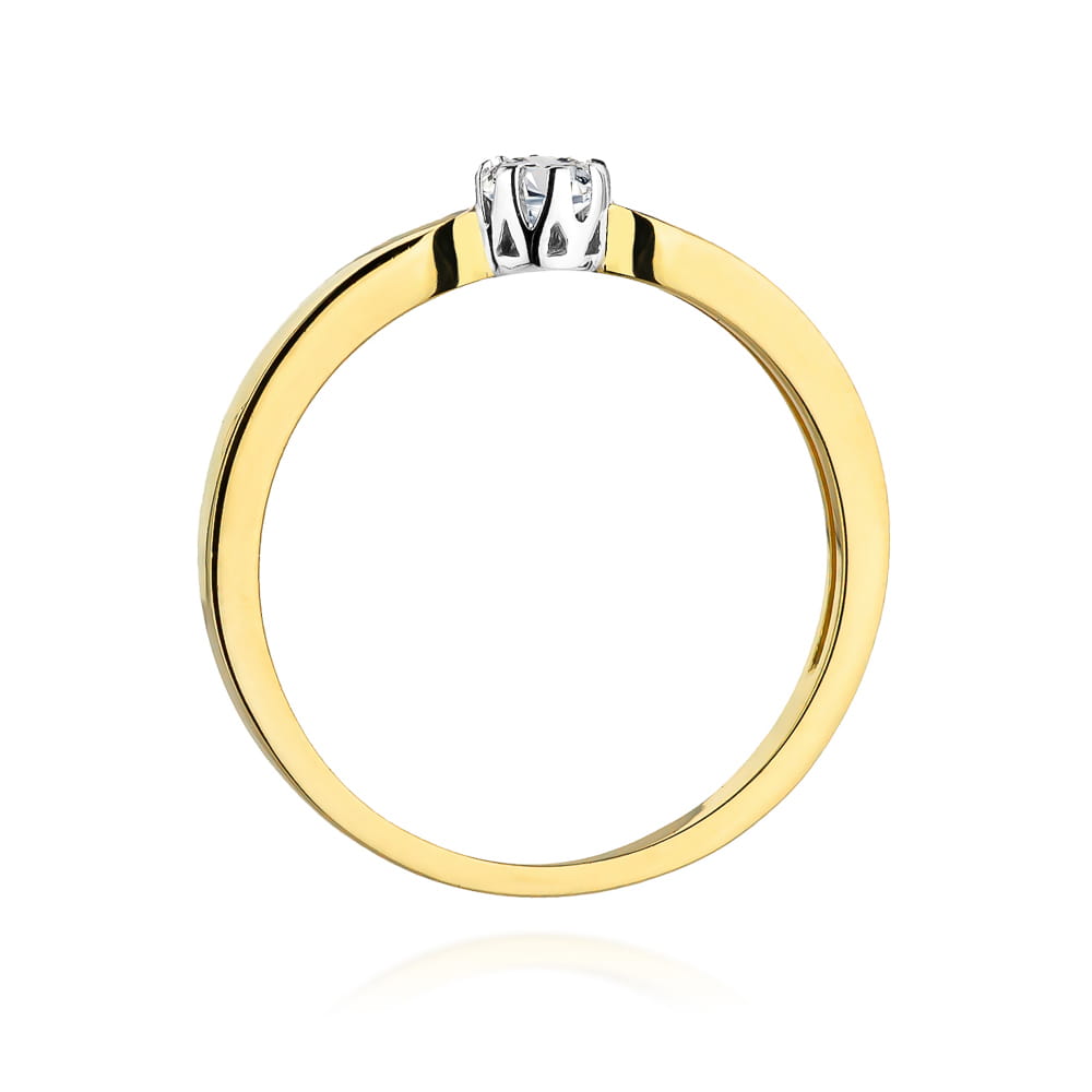 Inel Aur 9K cu Diamant Natural 0.08 ct