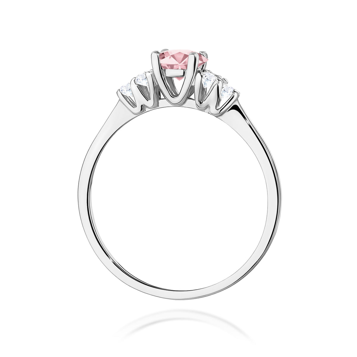 Inel Aur 14K cu Diamante Roz de Laborator 0.68 ct