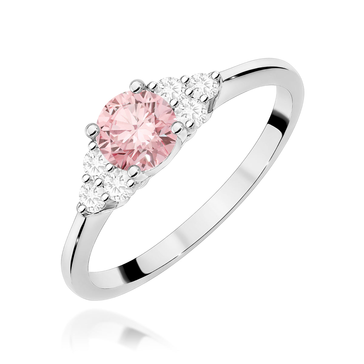 Inel Aur 9K cu Diamante Roz de Laborator 0.68 ct