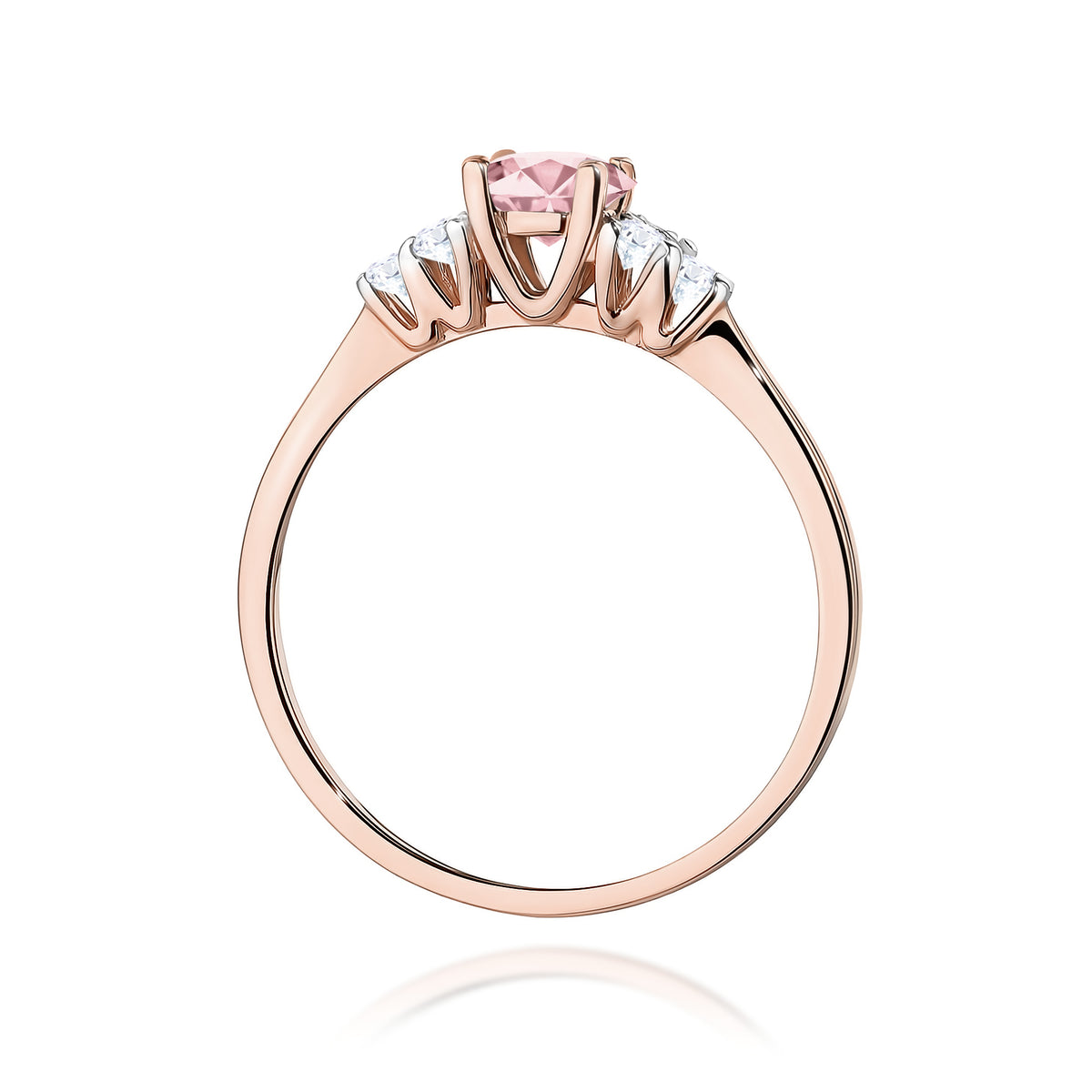 Inel Aur 14K cu Diamante Roz de Laborator 0.68 ct