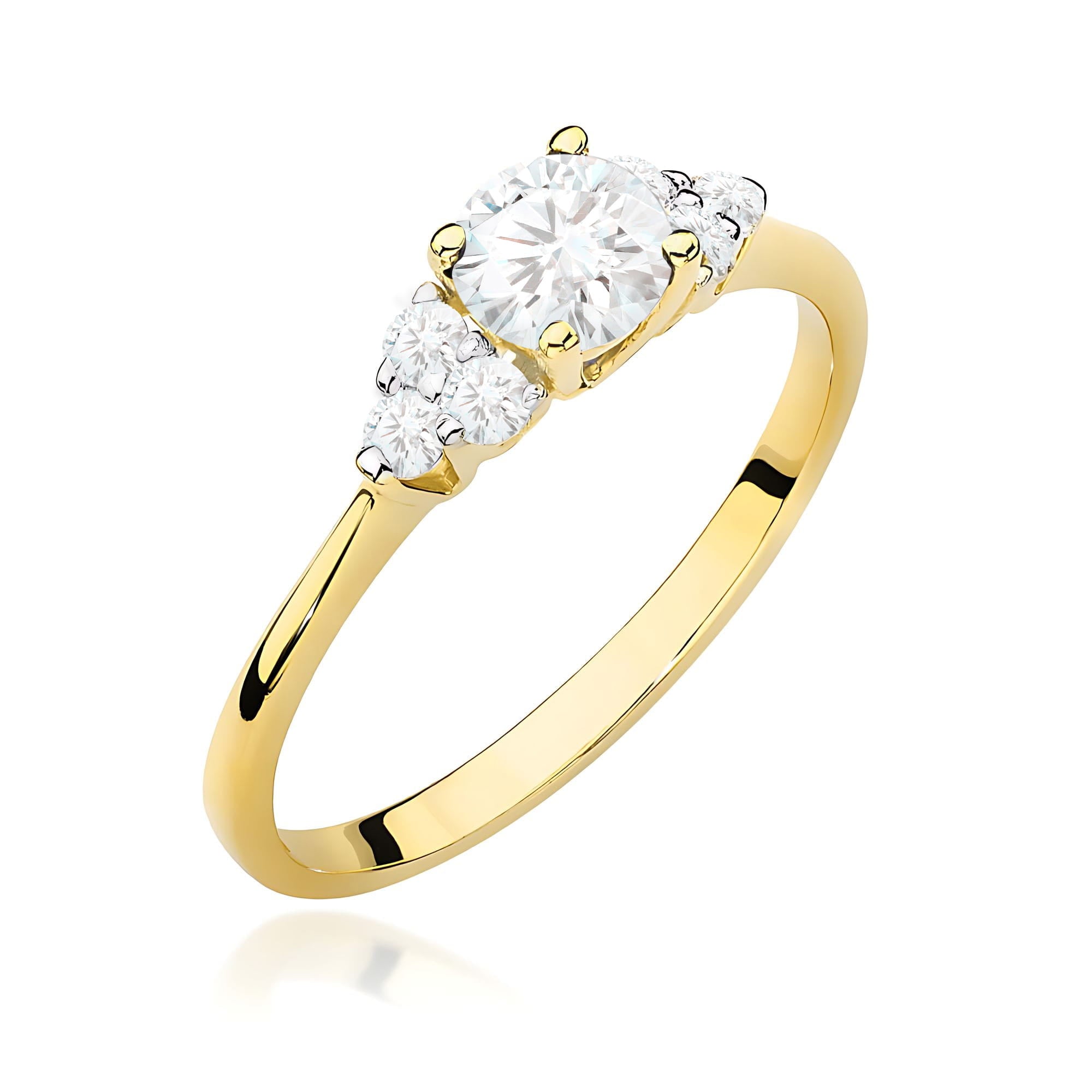 Inel Aur 9K cu Diamante de Laborator 0.68 ct