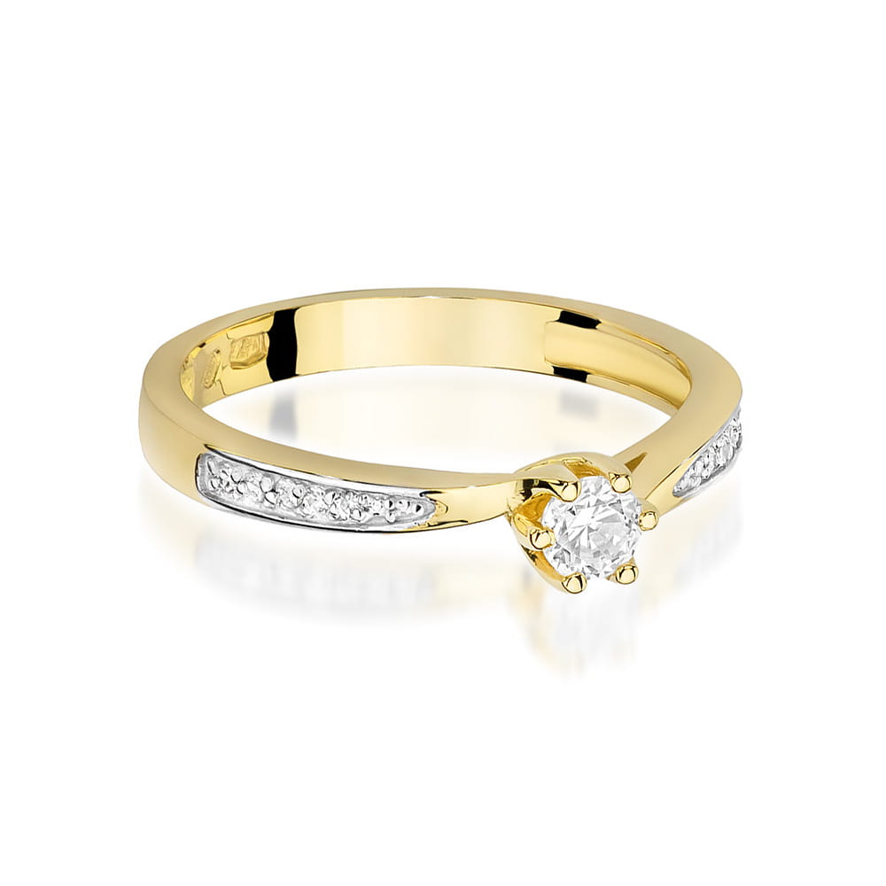 Inel Aur 9K cu Diamante Naturale 0.20 ct