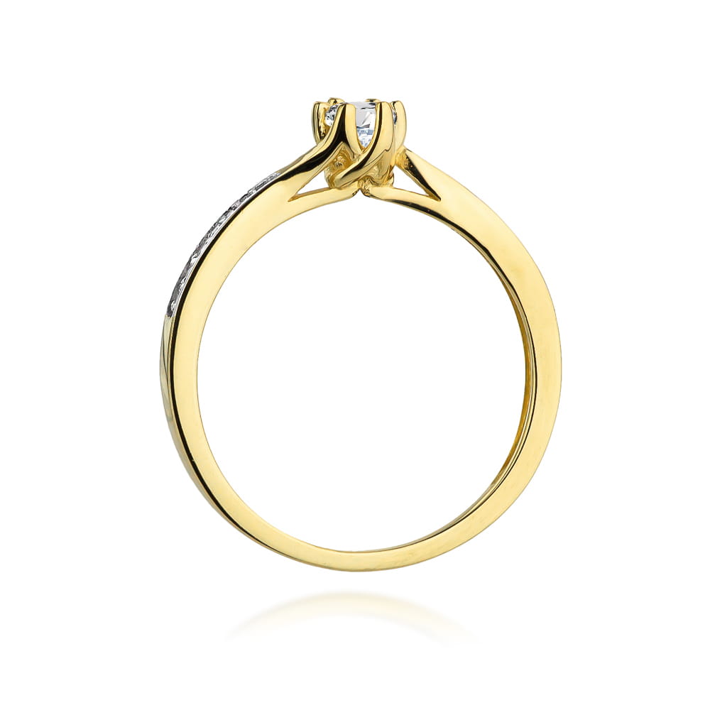 Inel Aur 9K cu Diamante Naturale 0.20 ct