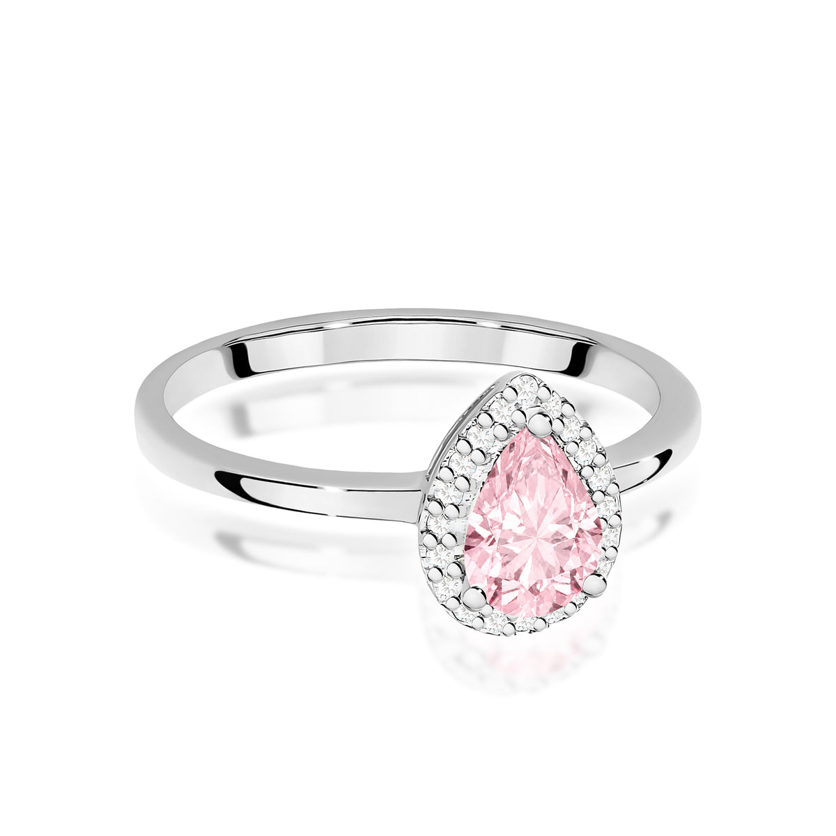 Inel Aur 14K cu Diamante Roz de Laborator 0.60 ct