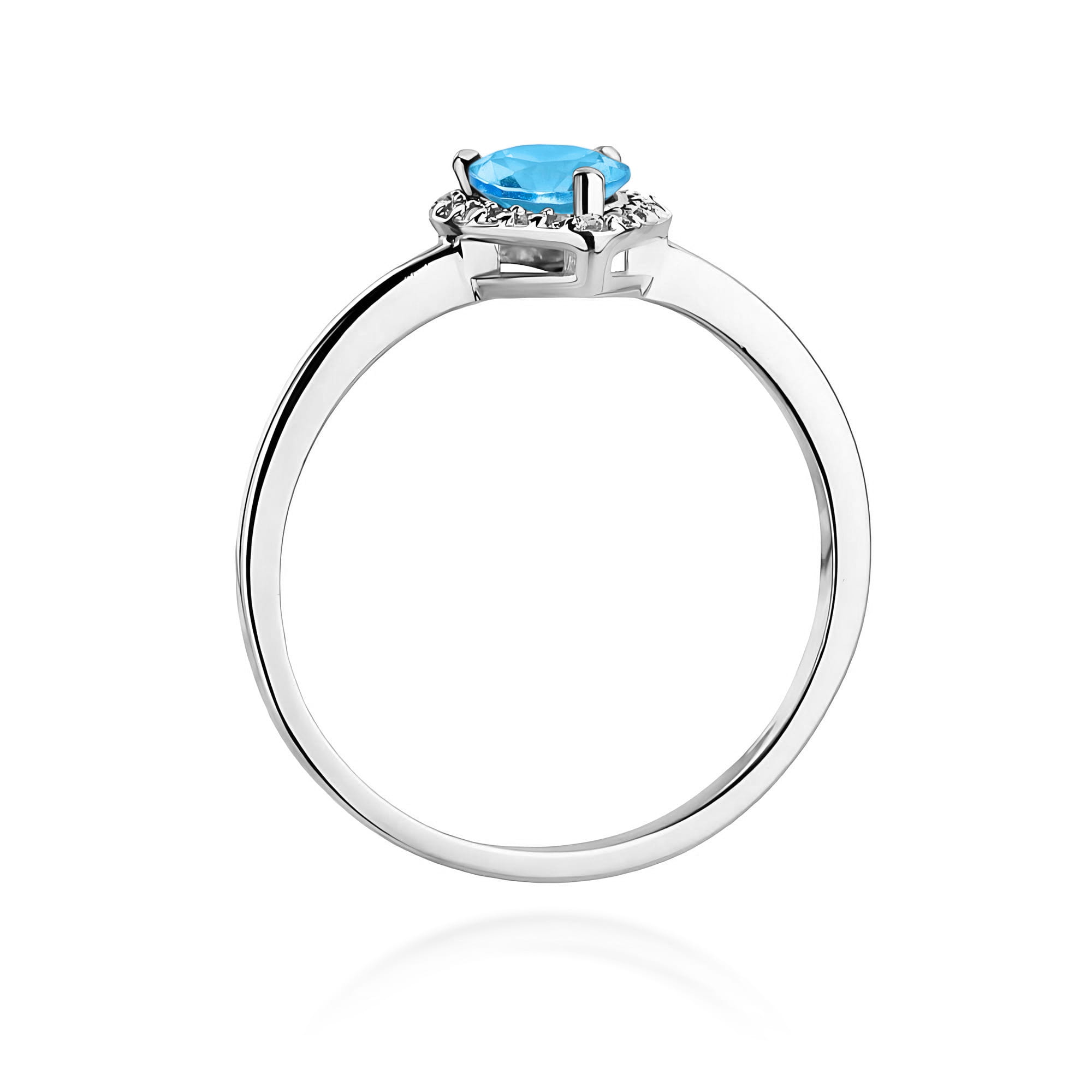 Inel Aur 14K cu Topaz 0.90ct și Diamante