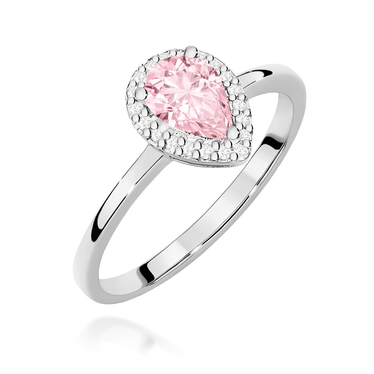 Inel Aur 9K cu Diamante Roz de Laborator 0.60 ct