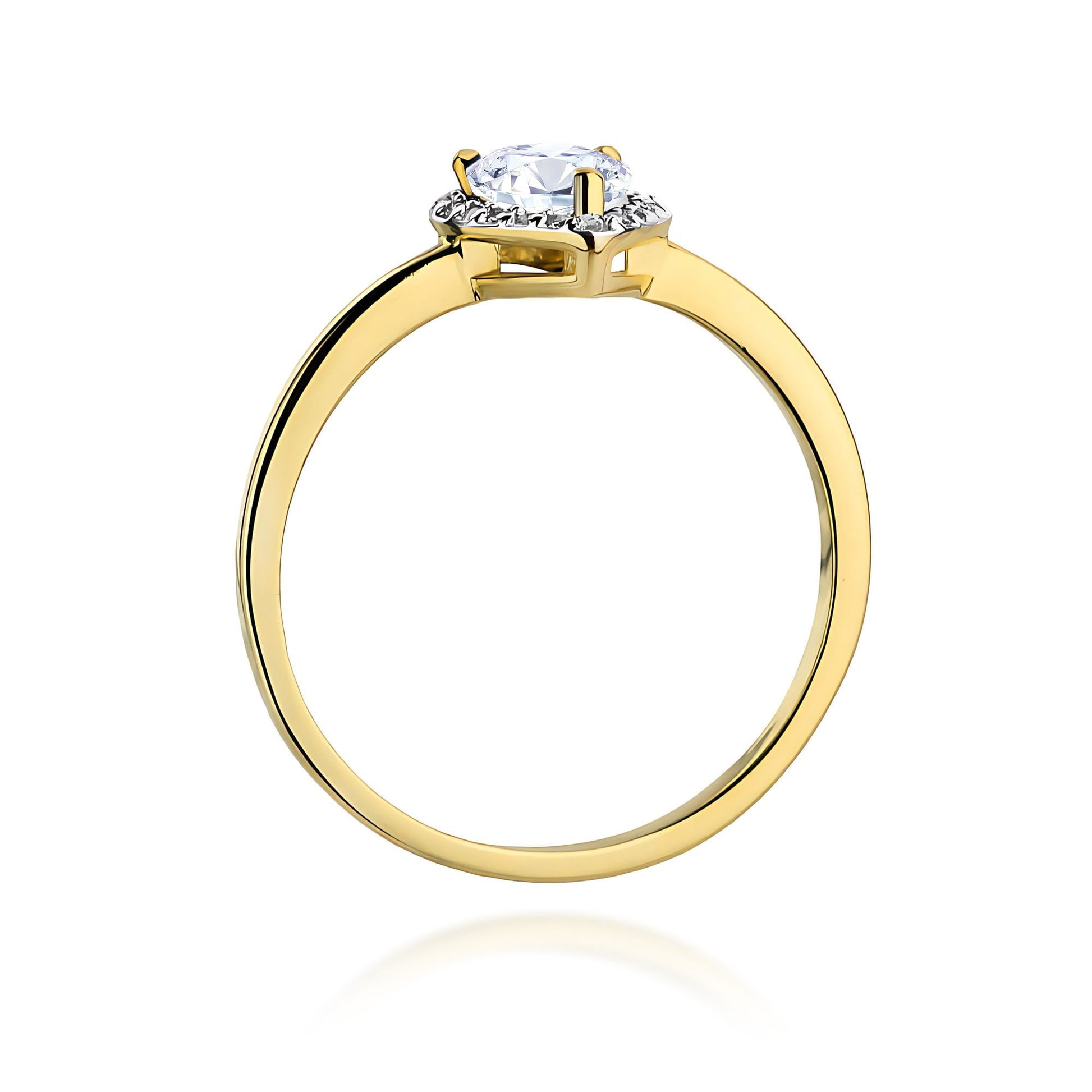 Inel Aur 9K cu Diamante de Laborator 0.75 ct