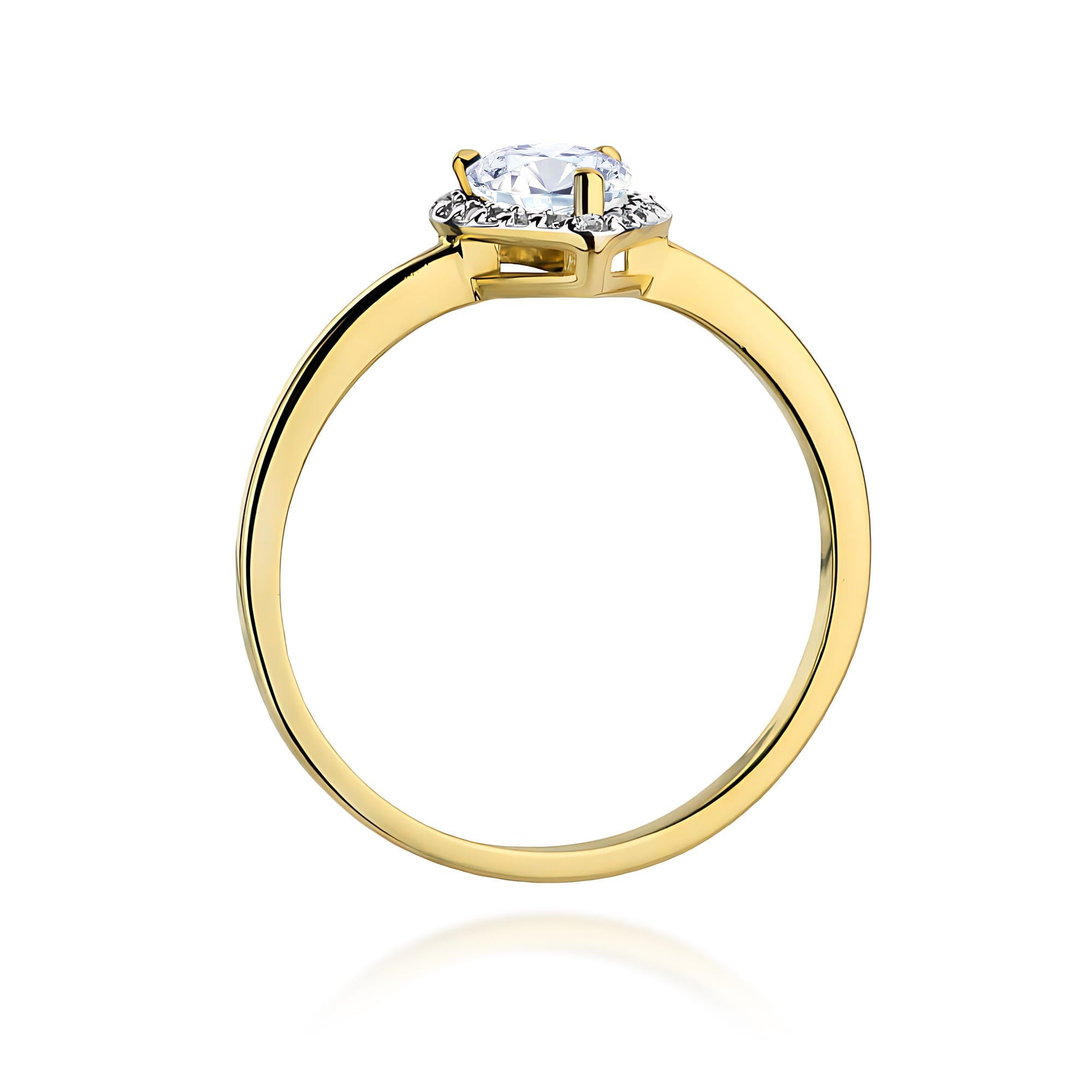 Inel Aur 9K cu Diamante de Laborator 0.75 ct