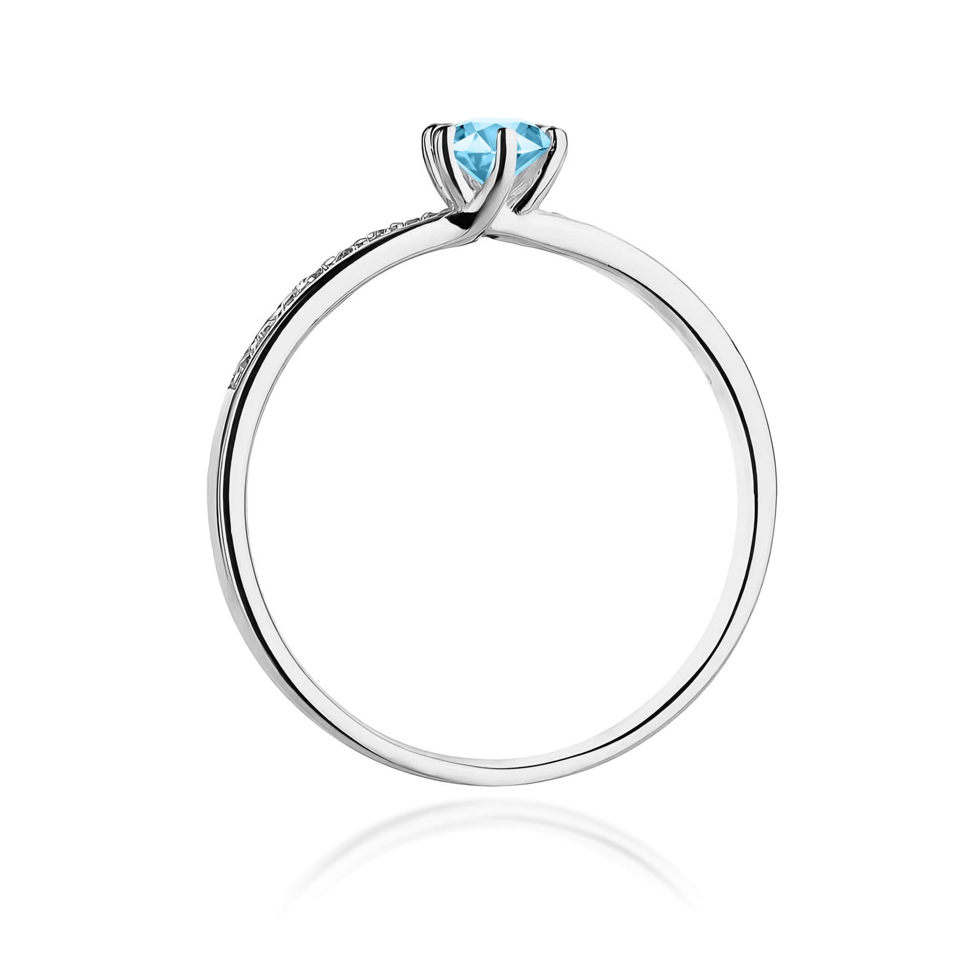Inel Aur 14K cu Topaz Swiss și Diamante