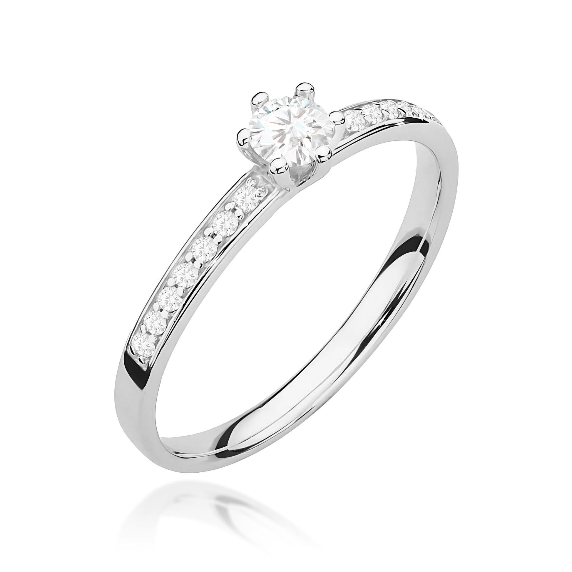 Inel Aur 9K cu Diamante Naturale 0.17 ct