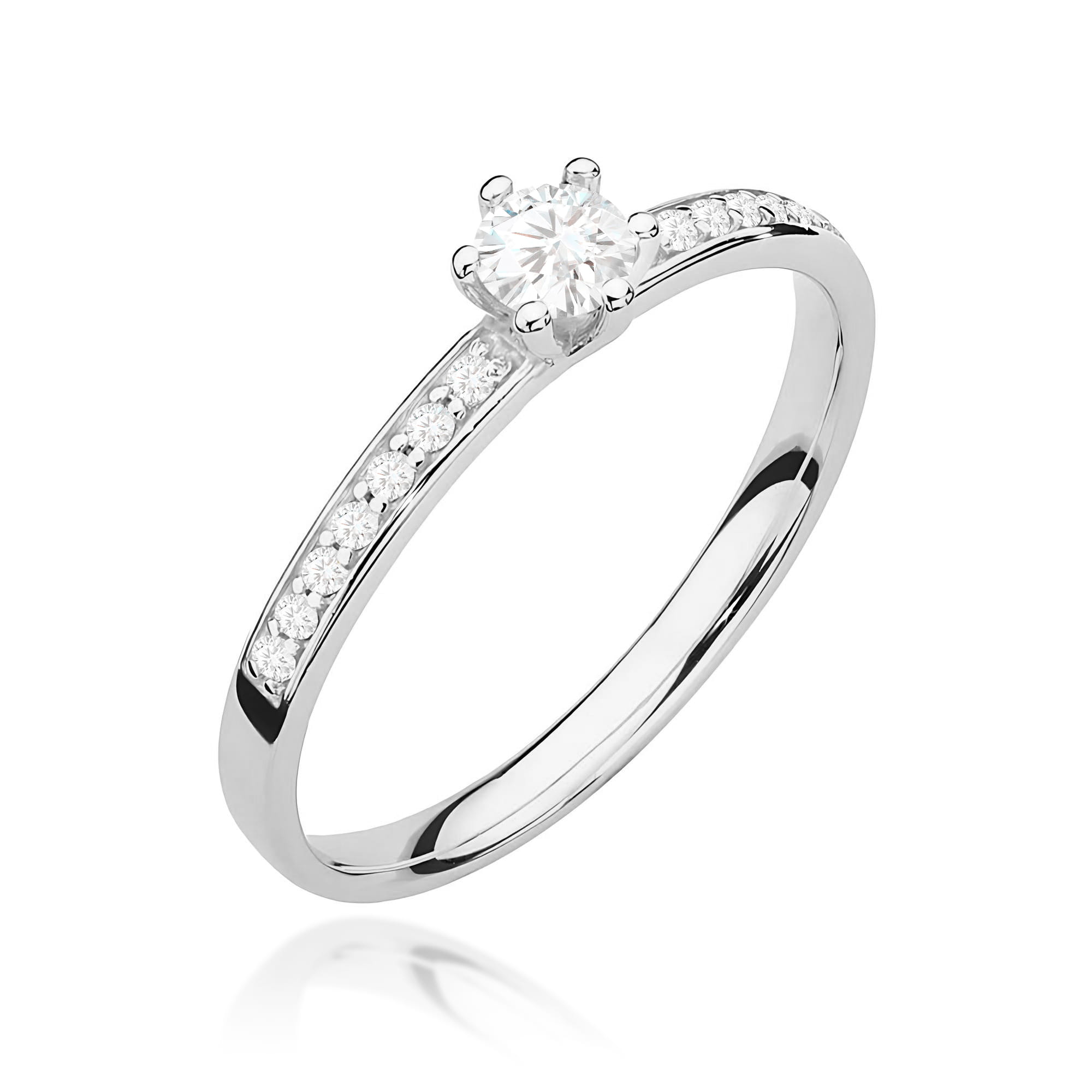 Inel Aur 9K cu Diamante Naturale 0.17 ct