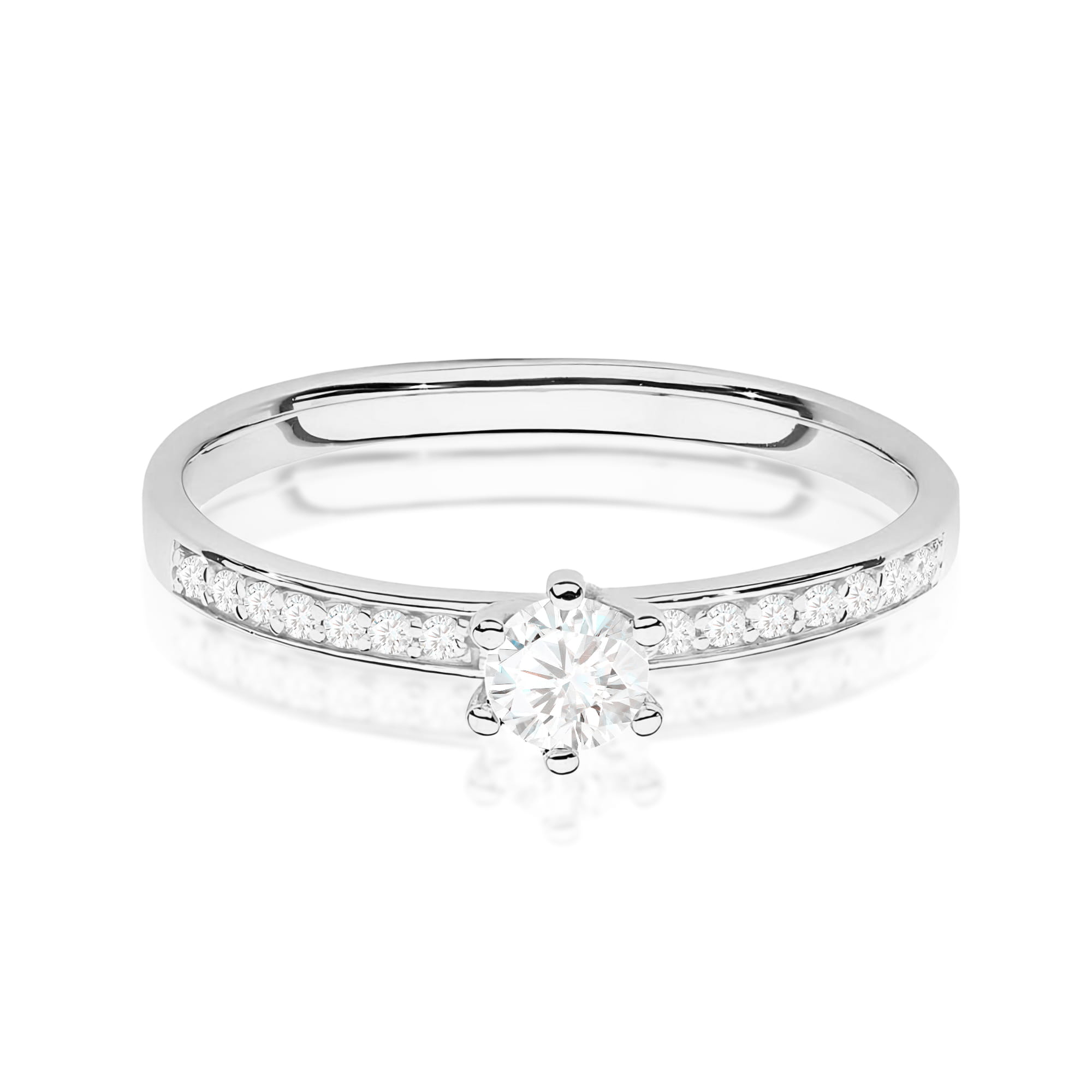 Inel Aur 9K cu Diamante Naturale 0.17 ct