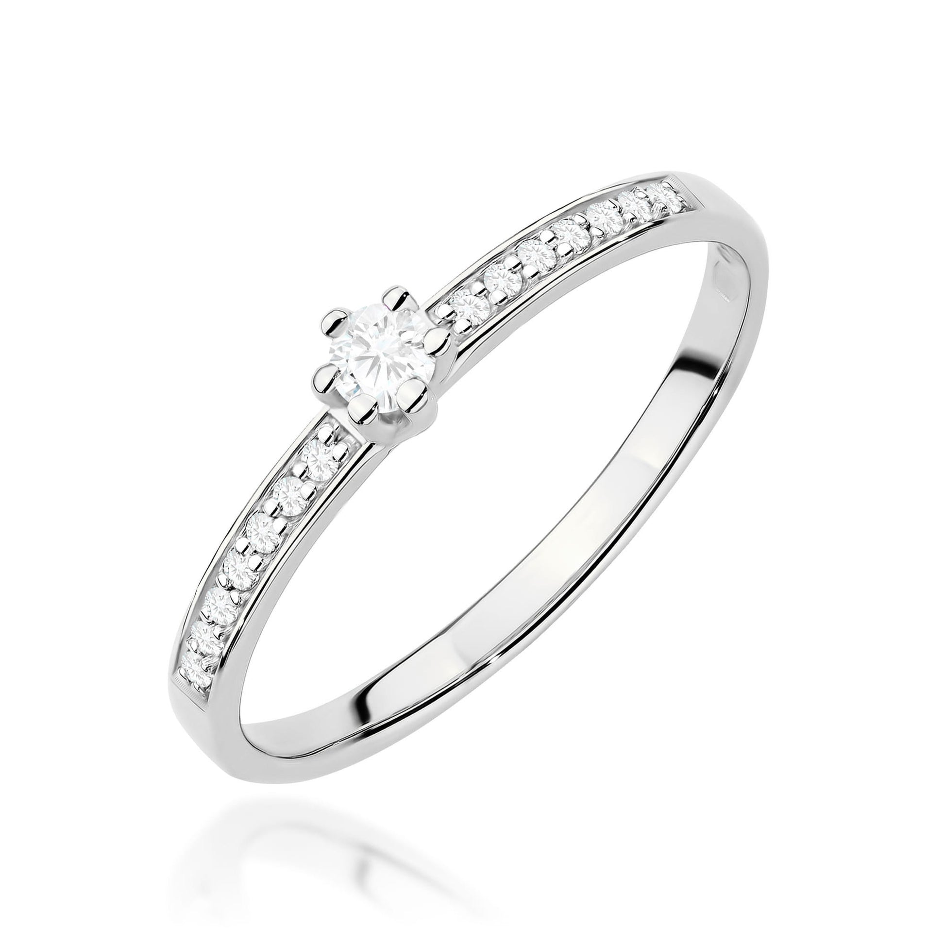 Inel Aur 9K cu Diamante de Laborator 0.17 ct