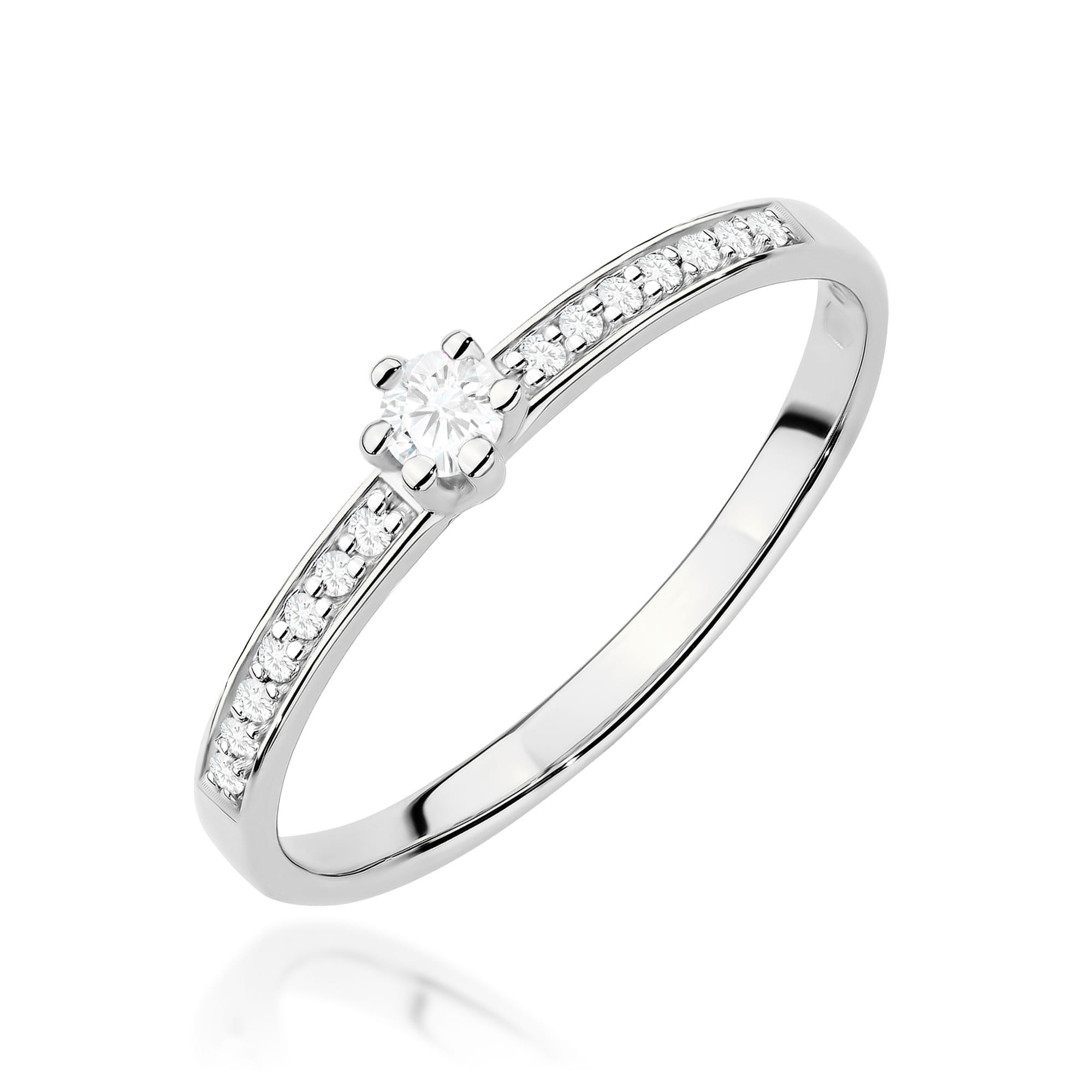 Inel Aur 9K cu Diamante de Laborator 0.17 ct