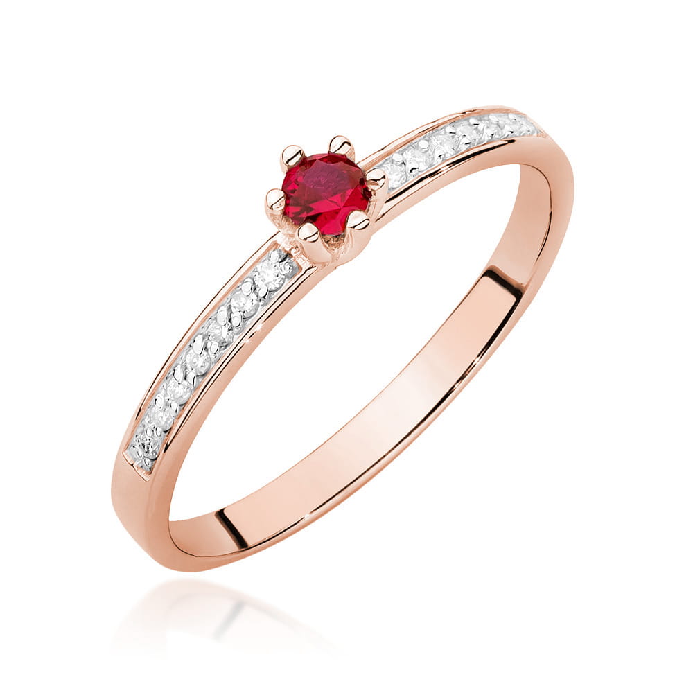 Inel Aur 14K W0459 Rubiniu 0.15ct
