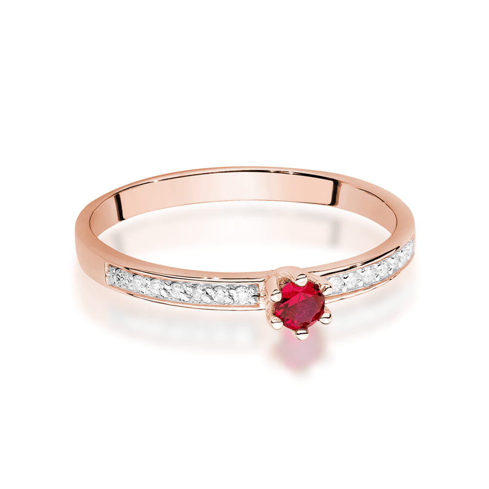 Inel Aur 14K W0459 Rubiniu 0.15ct