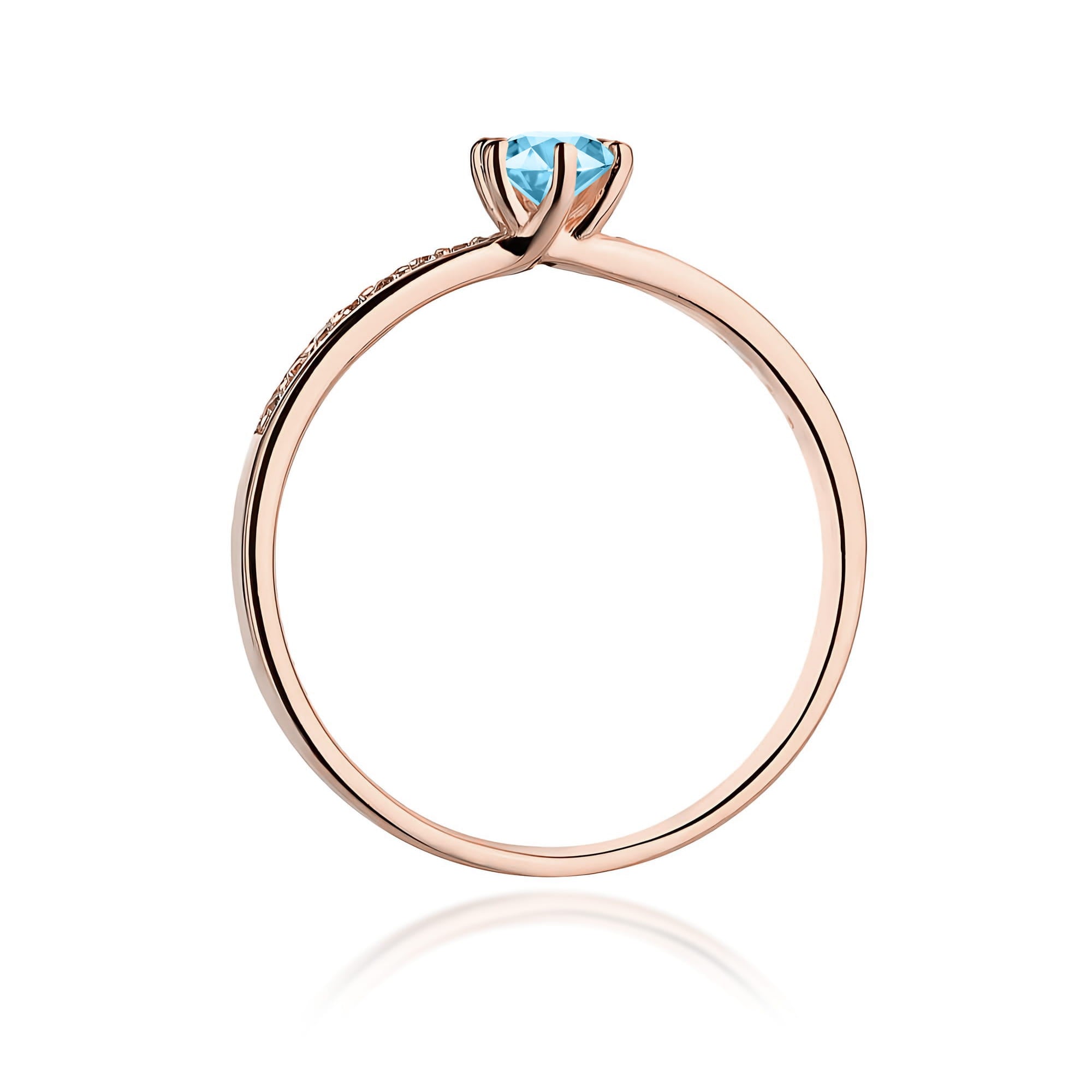 Inel Aur 14K cu Topaz Swiss și Diamante