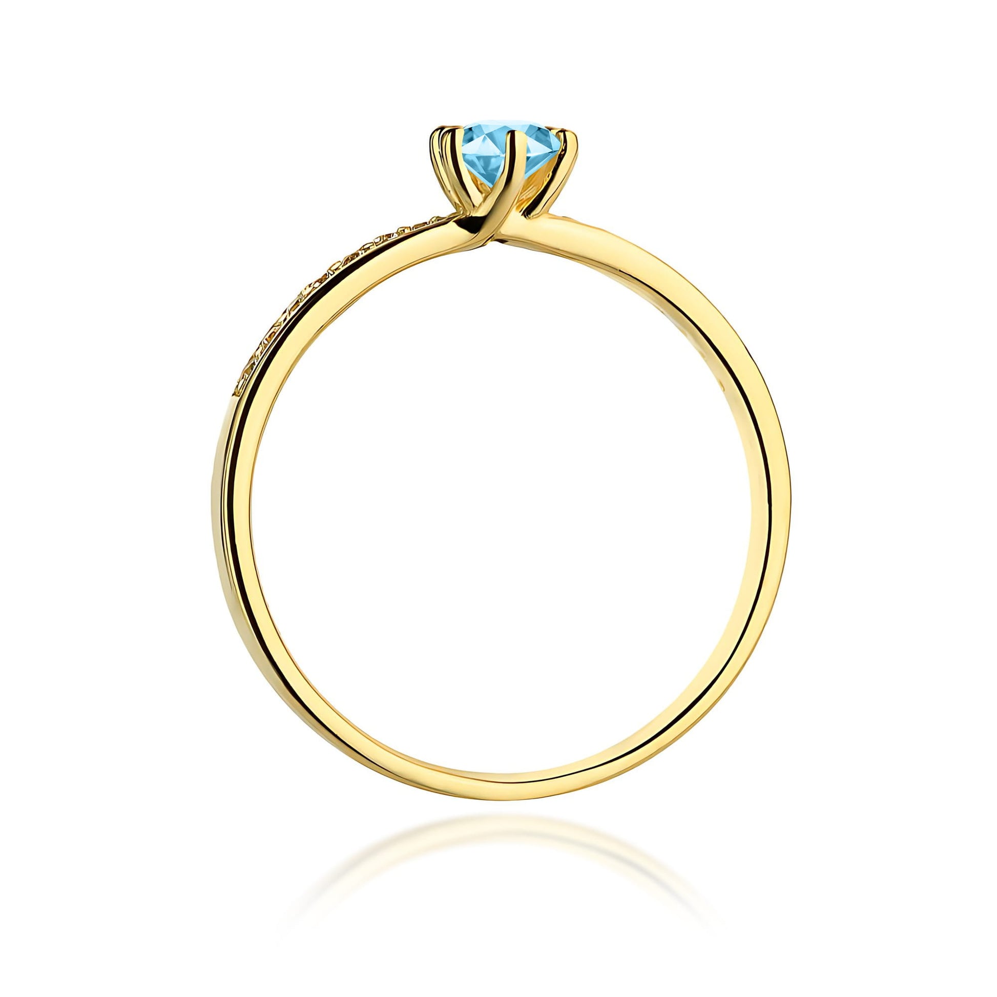 Inel Aur 14K cu Topaz Swiss și Diamante