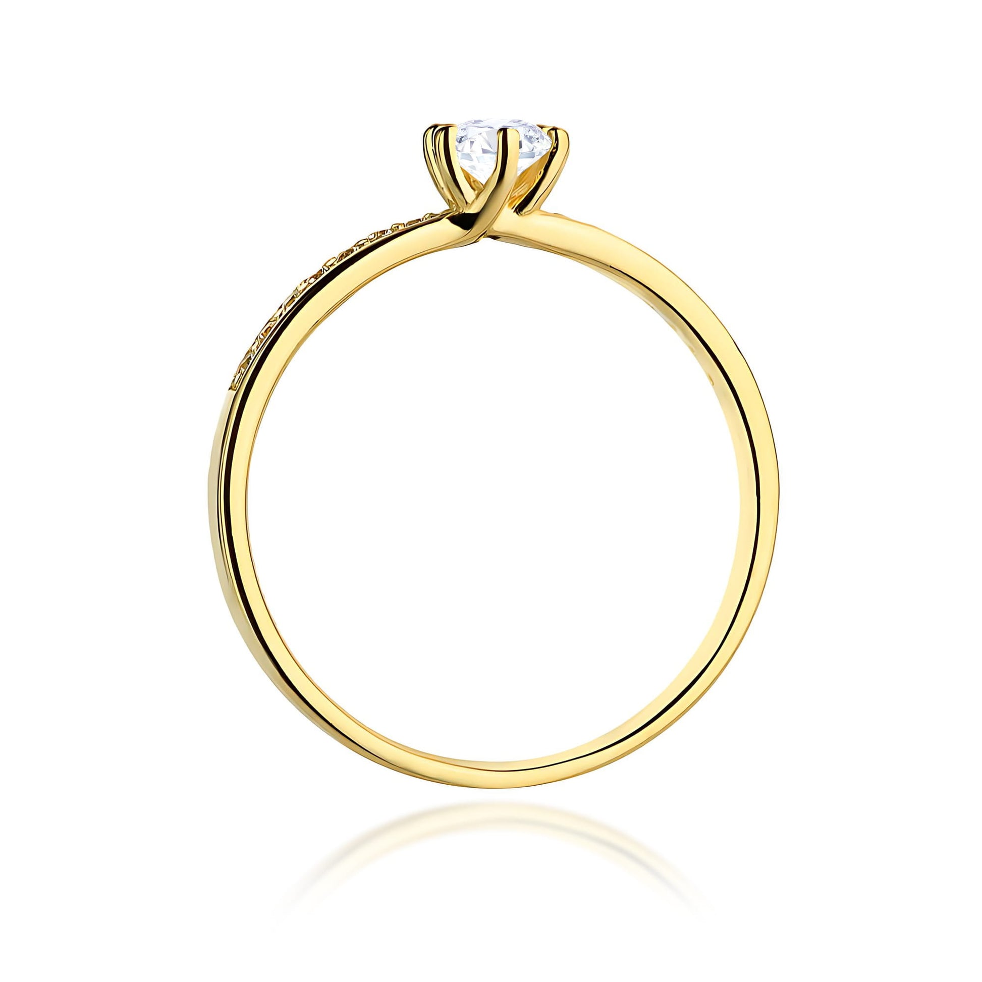 Inel Aur 9K cu Diamante Naturale 0.17 ct