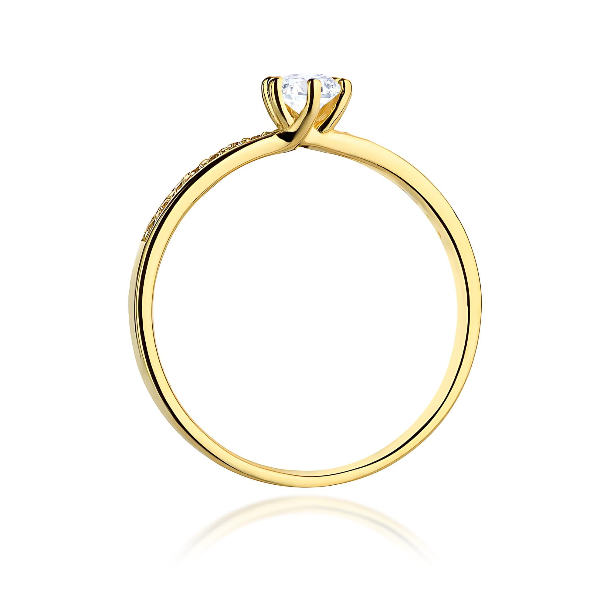 Inel Aur 9K cu Diamante Naturale 0.17 ct