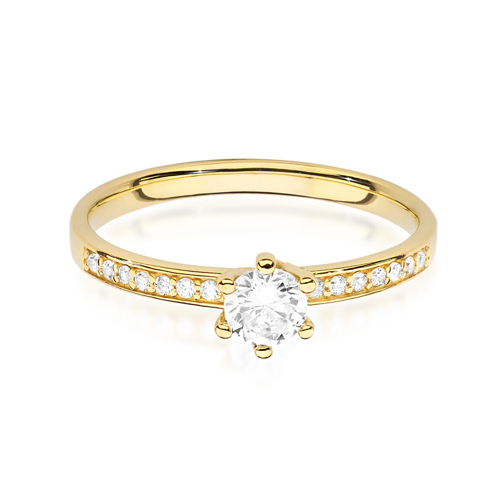 Inel Aur 9K cu Diamante Naturale 0.37 ct
