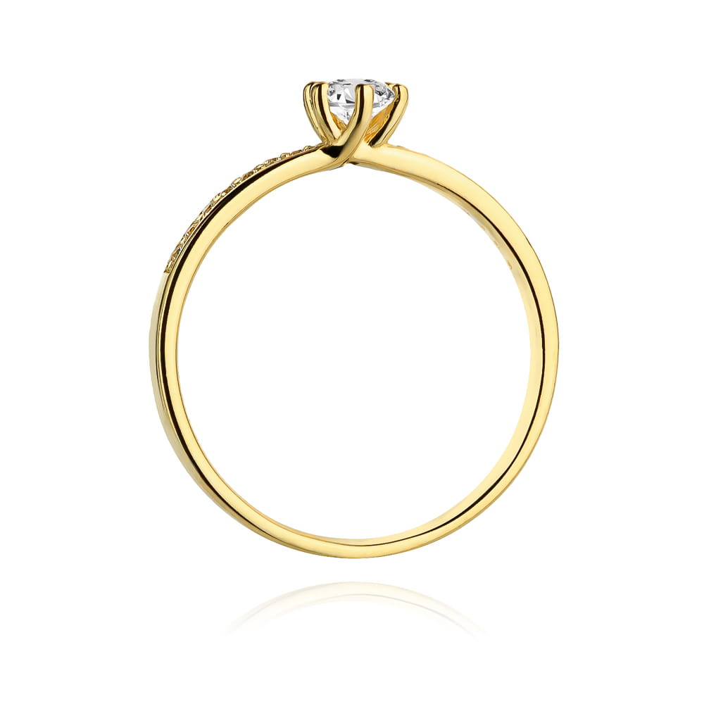 Inel Aur 9K cu Diamante Naturale 0.37 ct