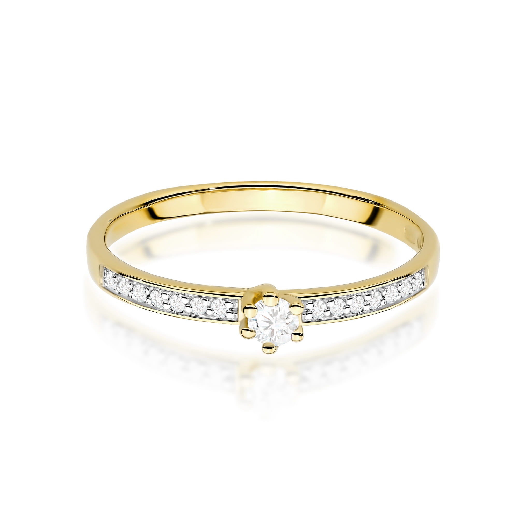 Inel Aur 9K cu Diamante de Laborator 0.17 ct