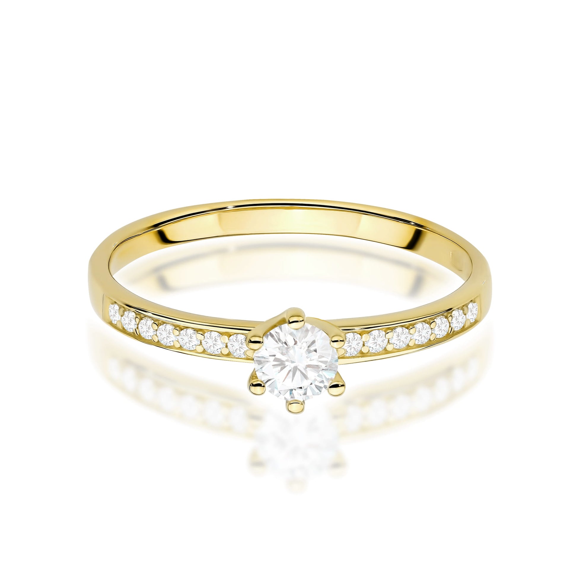 Inel Aur 9K cu Diamante de Laborator 0.37 ct