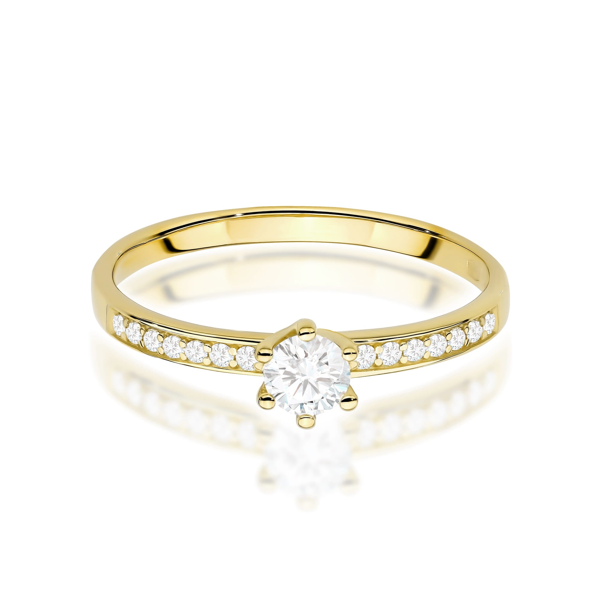 Inel Aur 9K cu Diamante de Laborator 0.37 ct