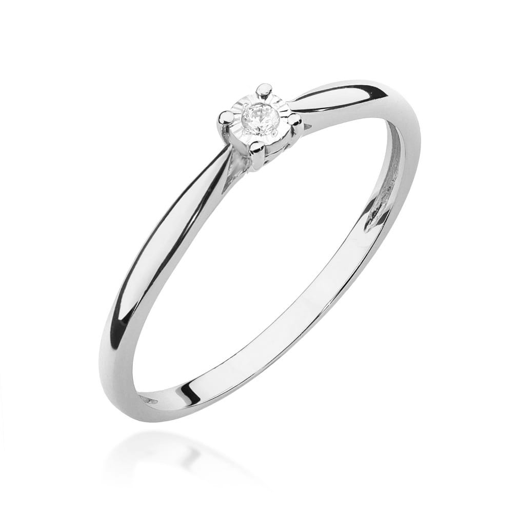 Inel Aur 9K cu Diamant Natural 0.01 ct
