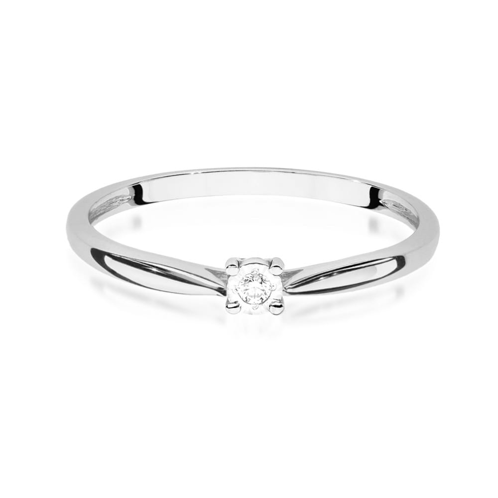 Inel Aur 9K cu Diamant Natural 0.01 ct