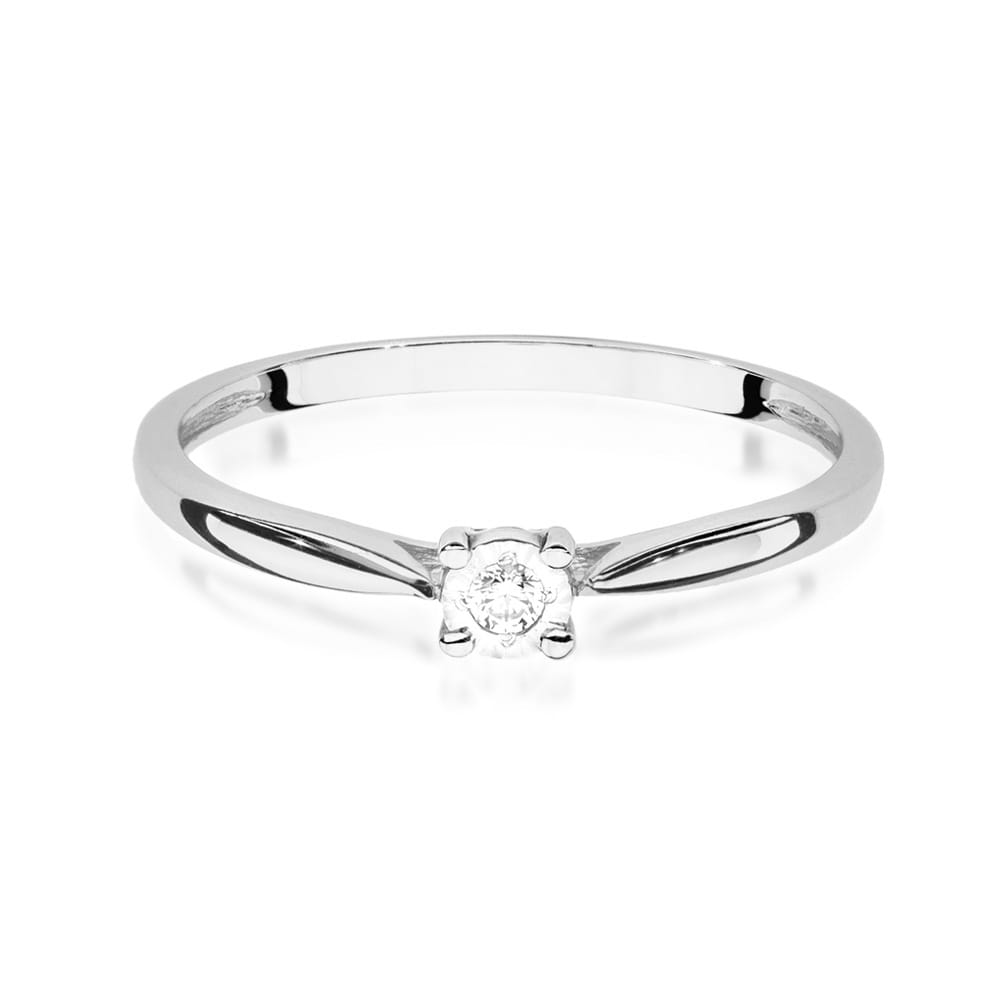 Inel Aur 9K cu Diamant Natural 0.03 ct