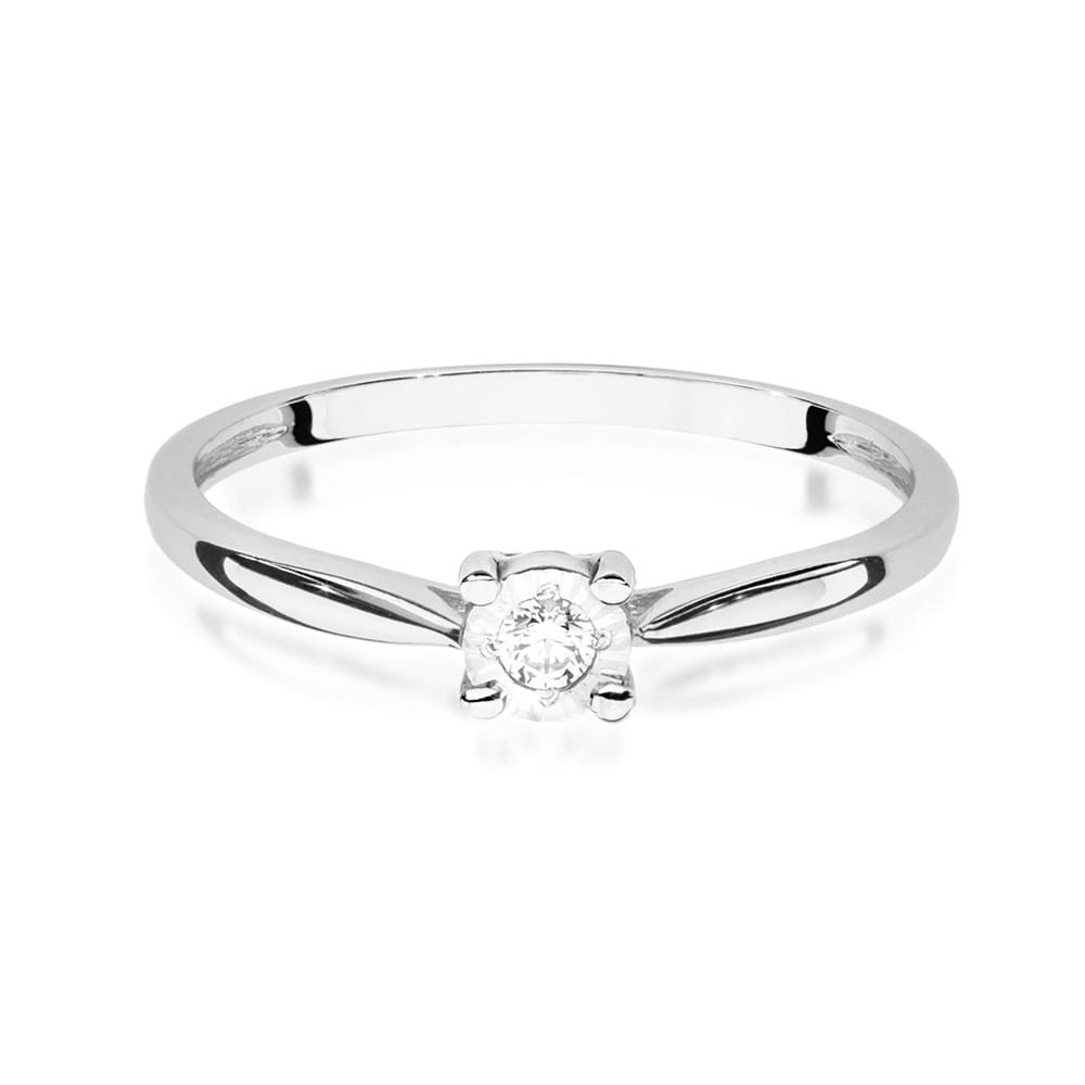 Inel Aur 9K cu Diamant Natural 0.08 ct