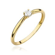 Inel Aur 9K cu Diamant Natural 0.01 ct