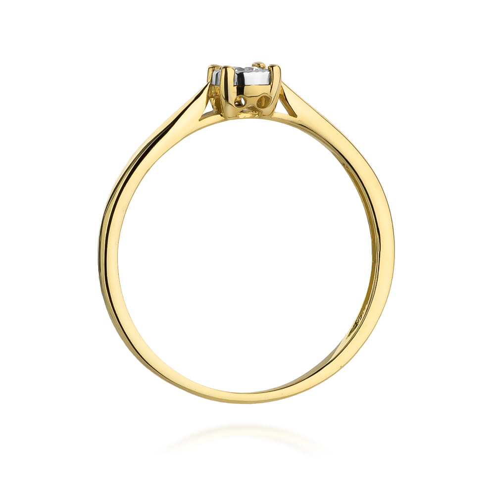 Inel Aur 9K cu Diamant Natural 0.08 ct