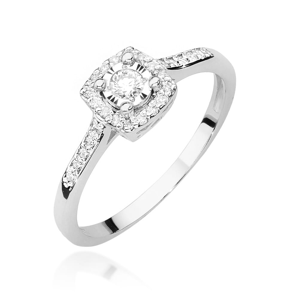 Inel Aur 9K cu Diamante de Laborator 0.21 ct