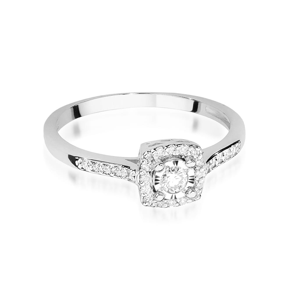 Inel Aur 9K cu Diamante de Laborator 0.21 ct