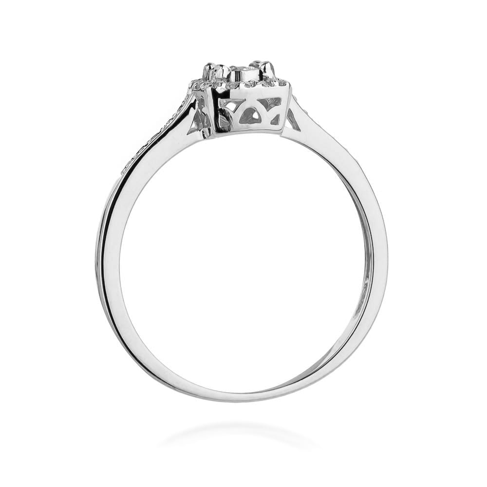 Inel Aur 9K cu Diamante de Laborator 0.21 ct