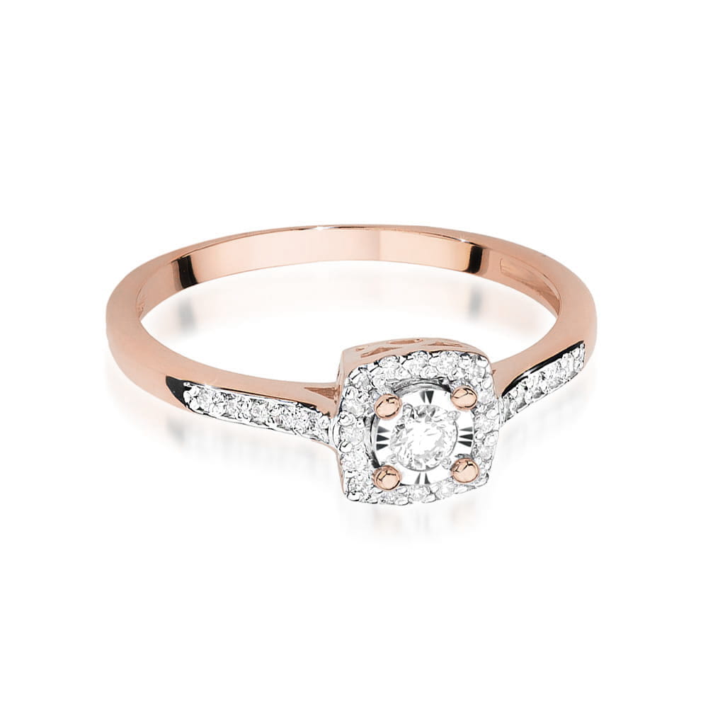 Inel Aur 14K W462 Diamant Cultivat 0.21ct