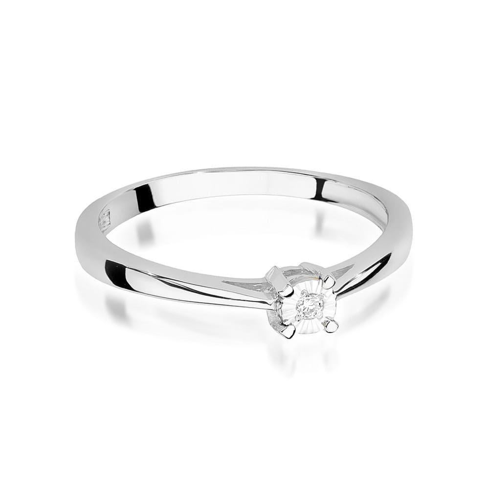 Inel Aur 9K cu Diamant Natural 0.02 ct