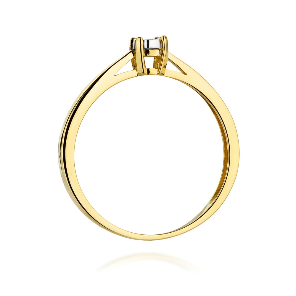Inel Aur 9K cu Diamant Natural 0.02 ct