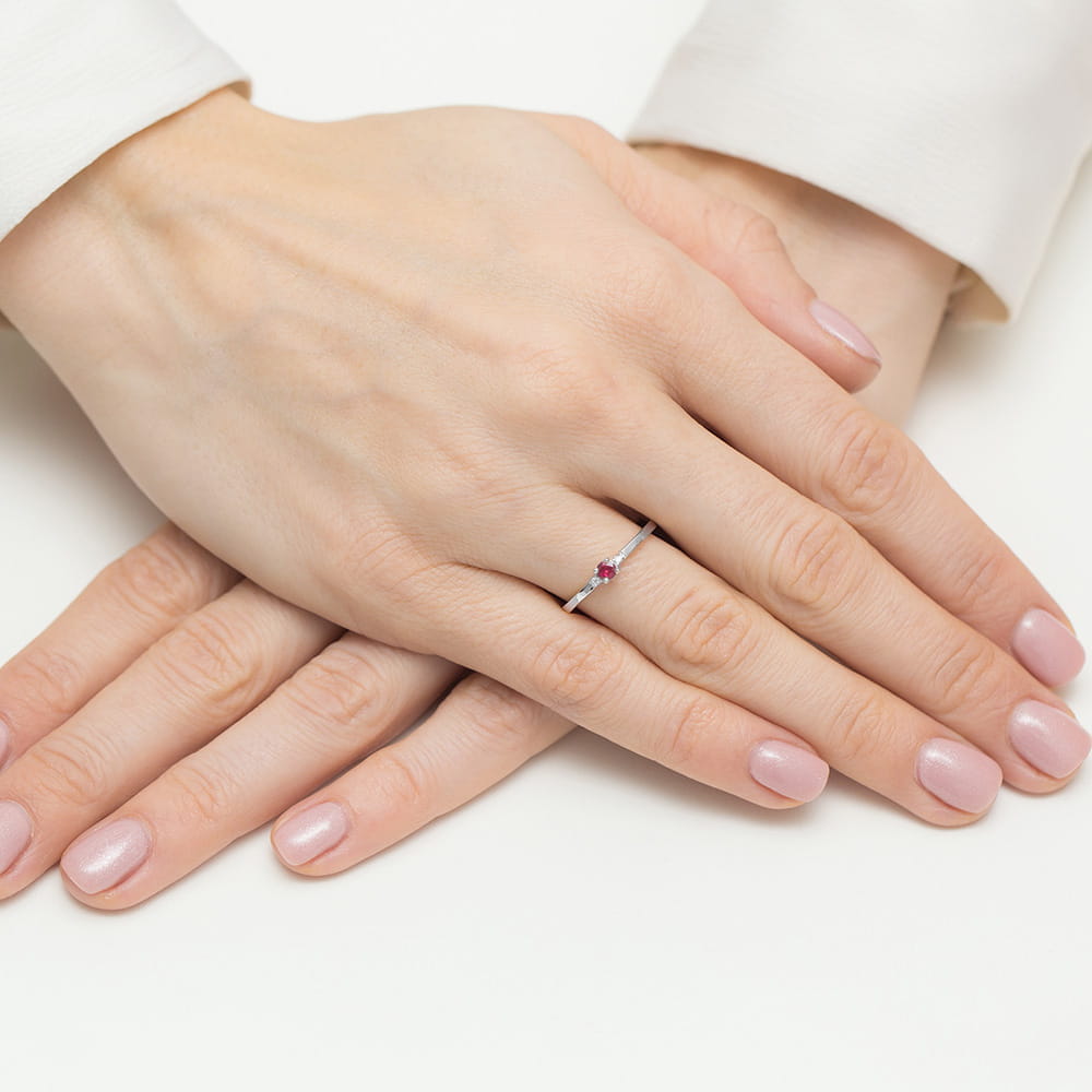 Inel Aur 14K W0464 Rubin 0.15ct