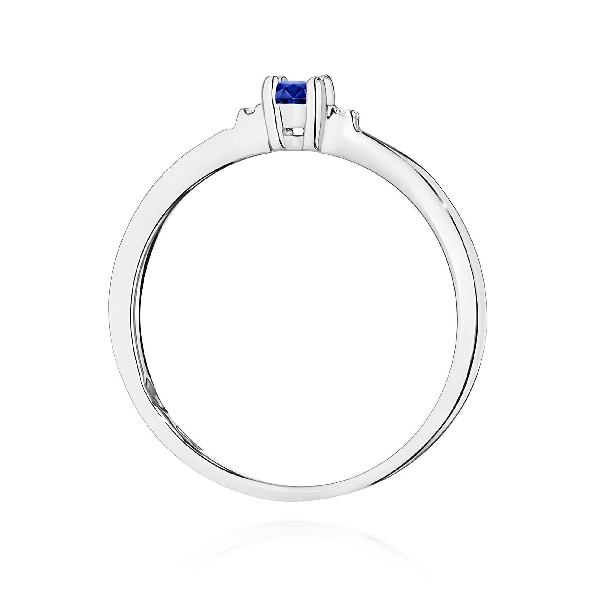Inel Aur 9K cu Safir 0.15 ct si Diamante Naturale 0.01 ct