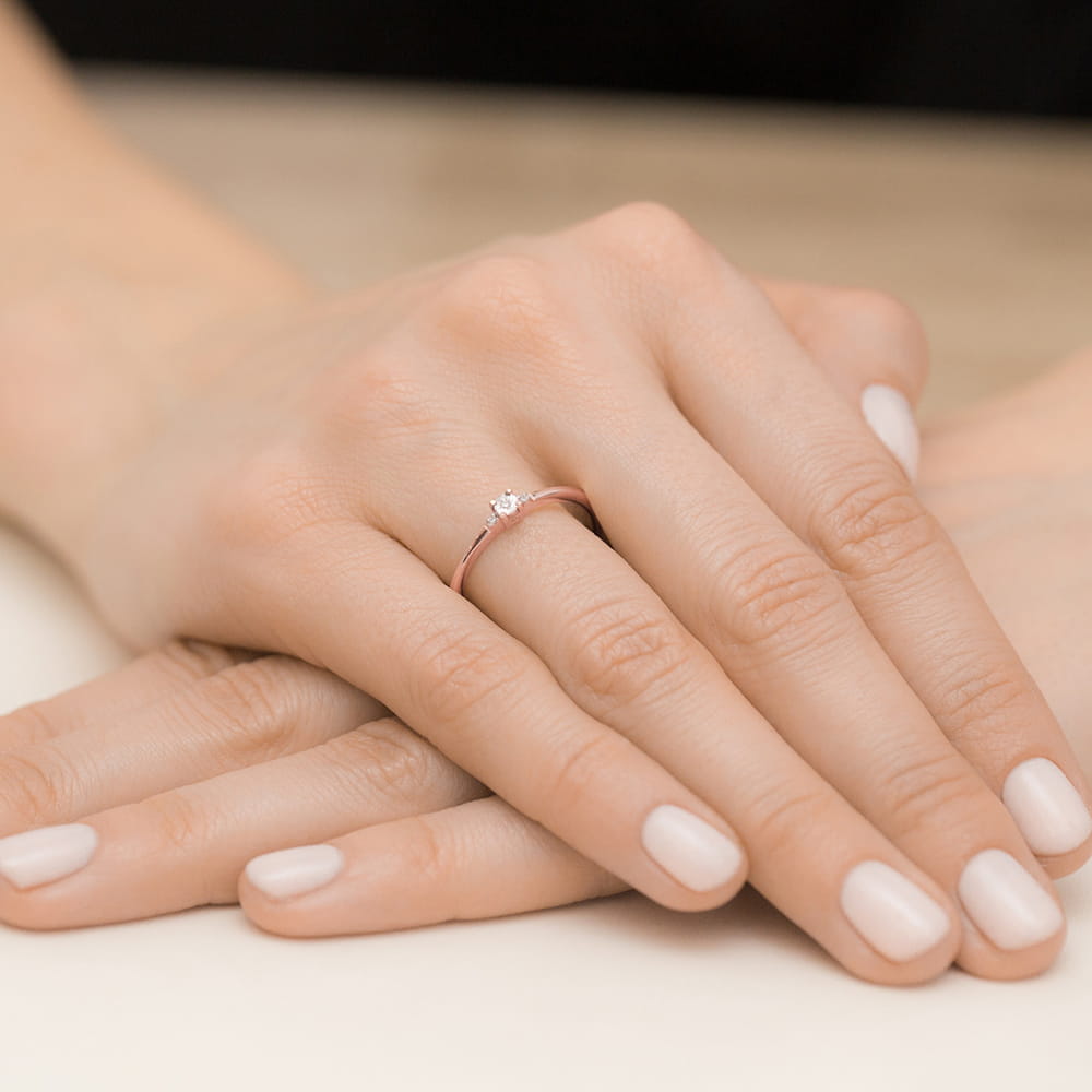 Inel Aur 14K W0464 Diamant 0.02ct