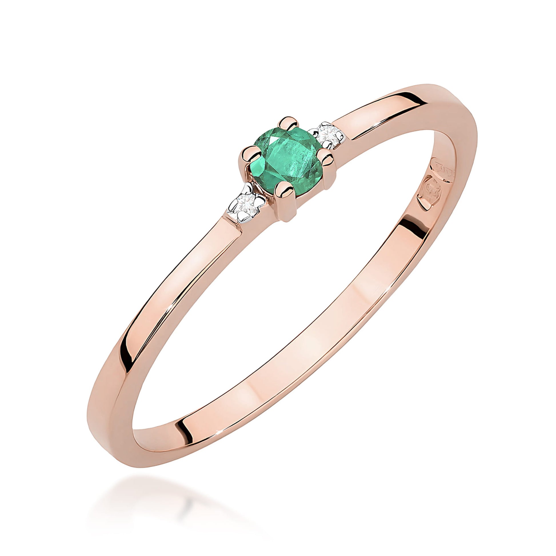Inel Aur 14K W0464 Smarald 0.15ct